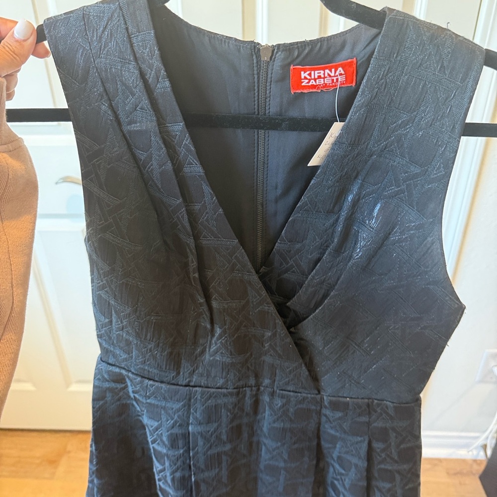 Kirna Zabete Black Textured Mini Dress - Picture 8 of 11